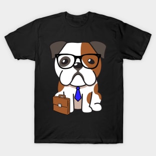 Funny bulldog is on the way to work T-Shirt